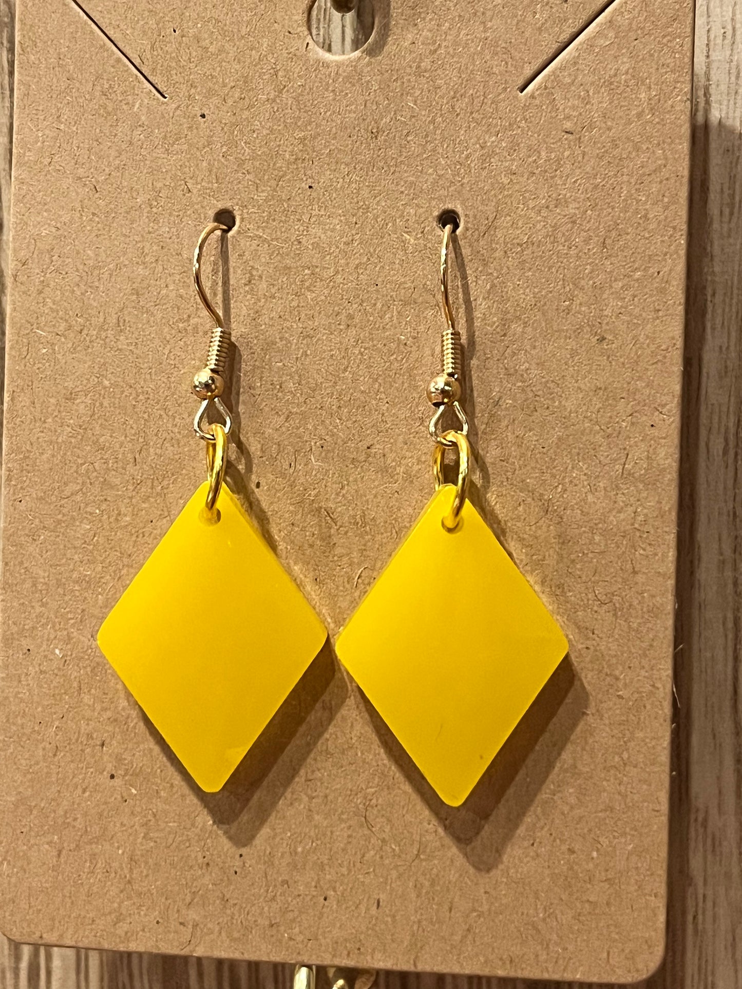 Medium Yellow Diamond Earrings